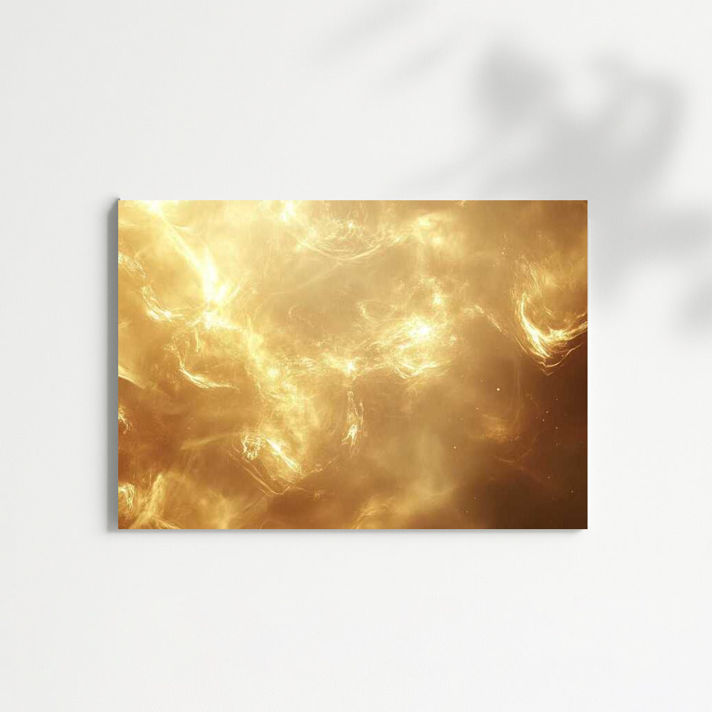 Abstract Glow: Golden Glitter