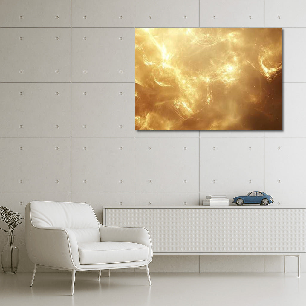 Abstract Glow: Golden Glitter