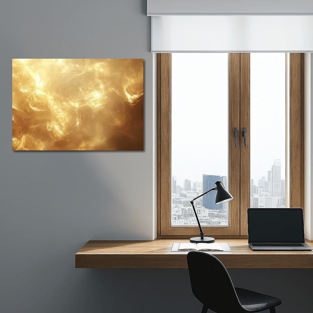 Abstract Glow: Golden Glitter