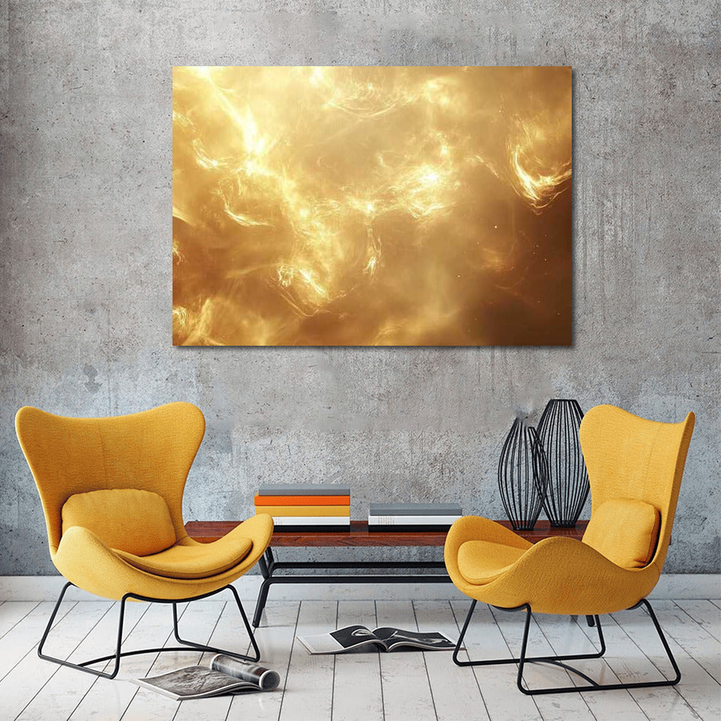 Abstract Glow: Golden Glitter