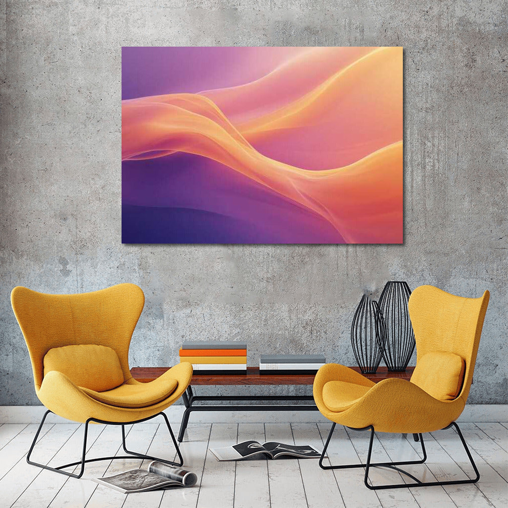Magic Dance: Abstract Flowers on Gradient Background