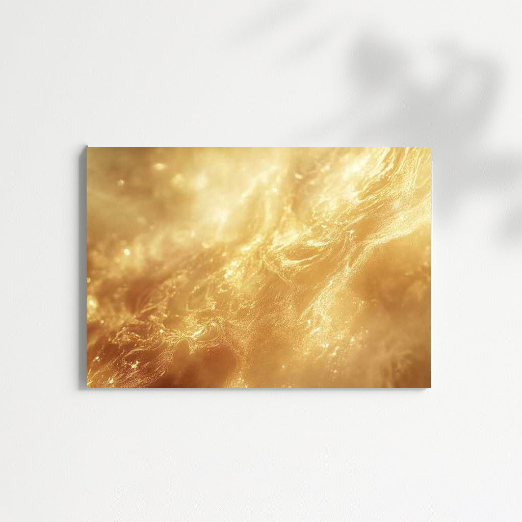 Golden Glow Abstraction: Luxury and Shine