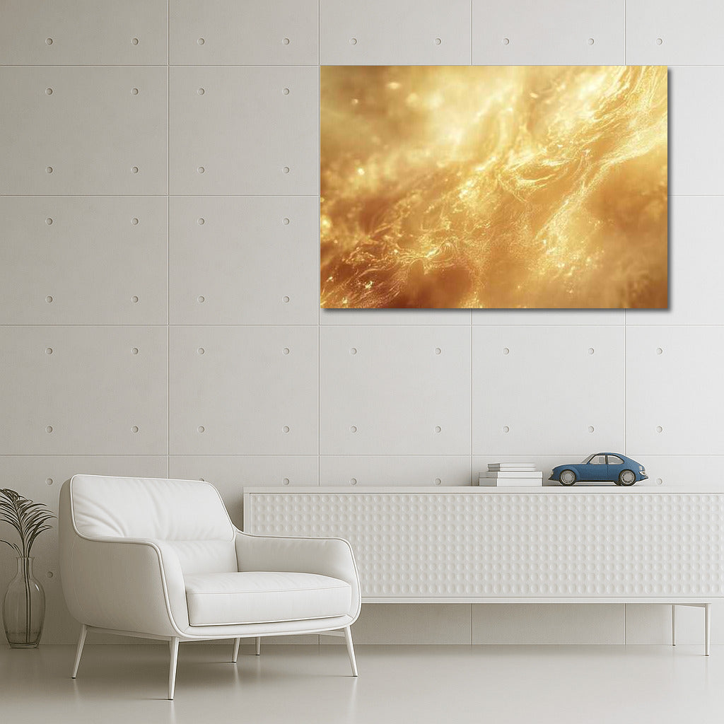Golden Glow Abstraction: Luxury and Shine