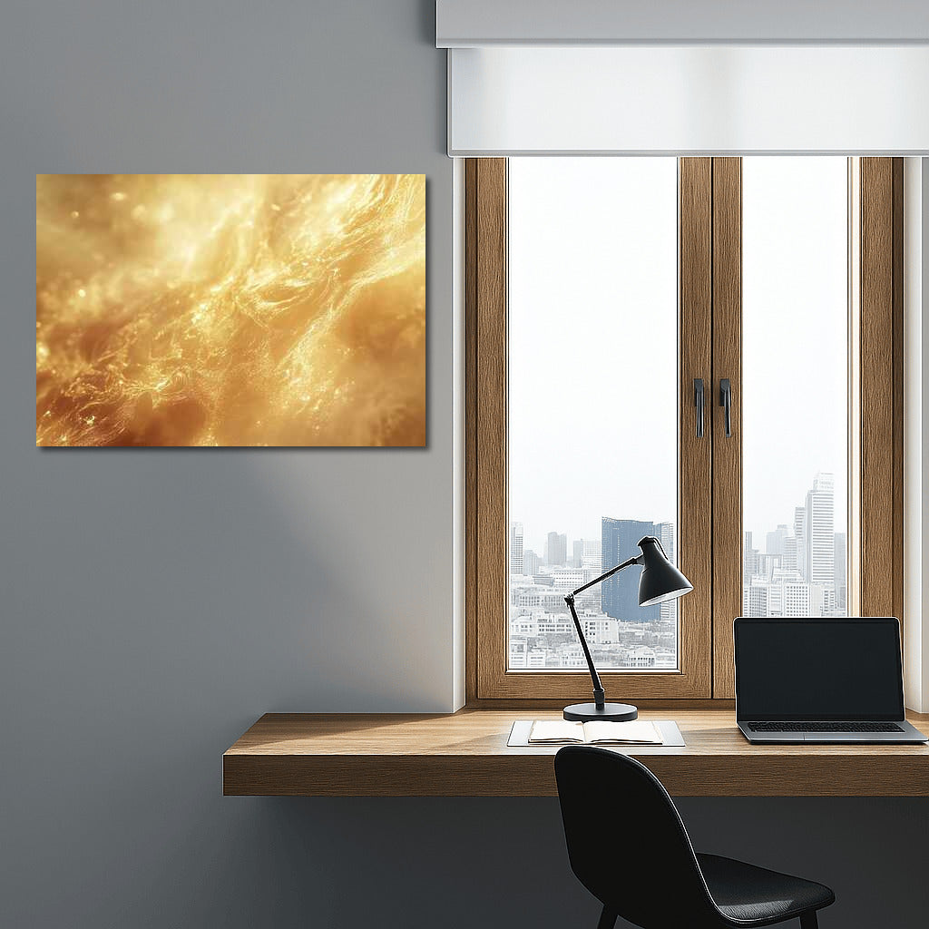Golden Glow Abstraction: Luxury and Shine