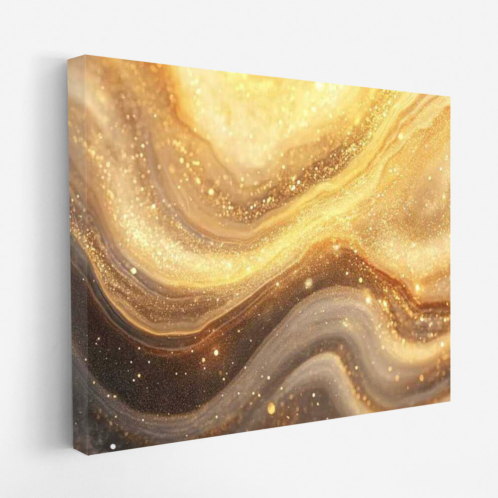 Cosmic Glow: Abstract Gold