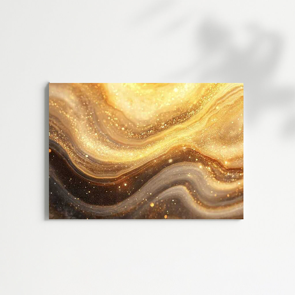 Cosmic Glow: Abstract Gold
