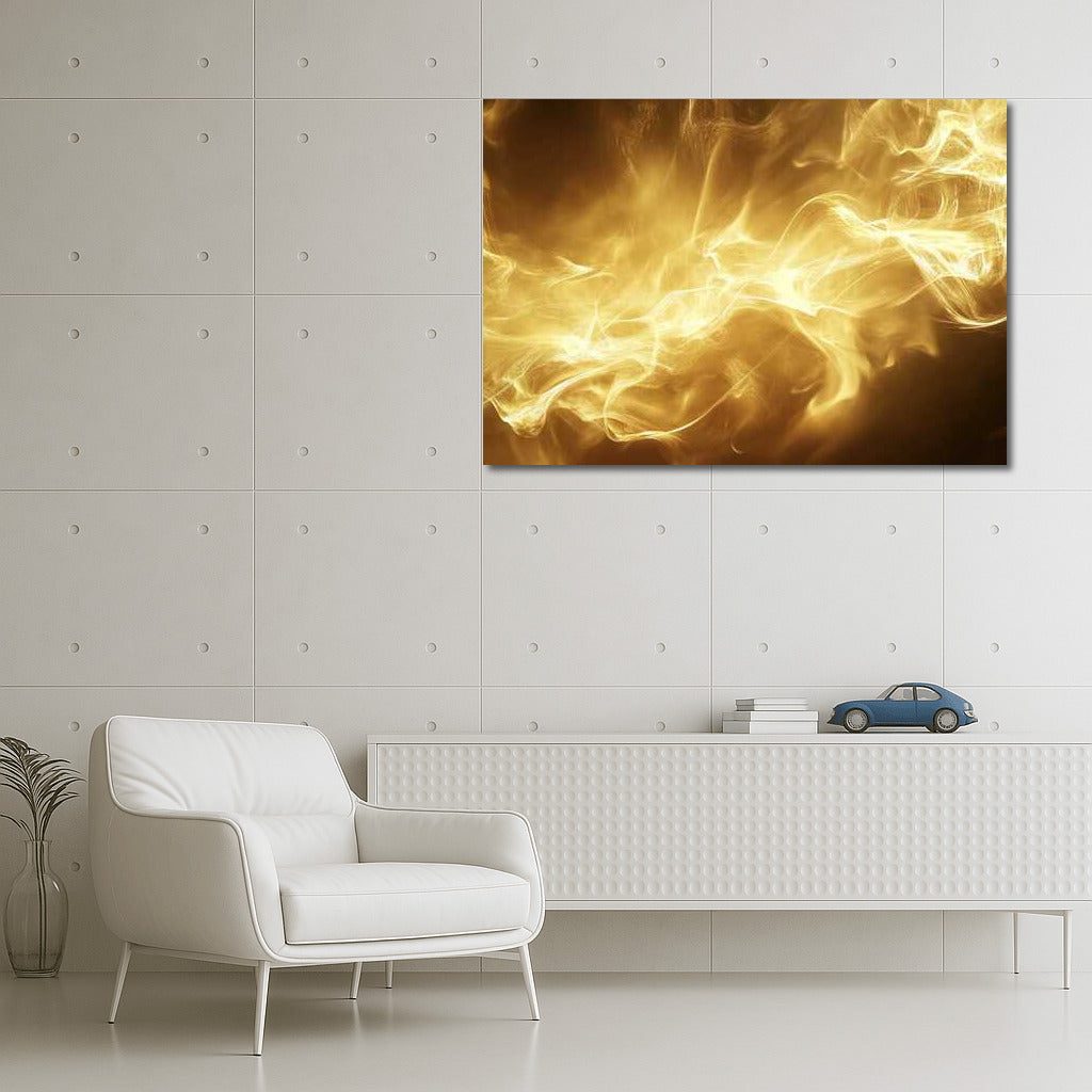 Golden Shimmer: Pearlescent Abstract Swirl