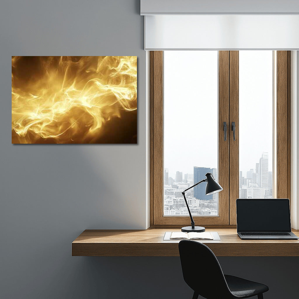 Golden Shimmer: Pearlescent Abstract Swirl