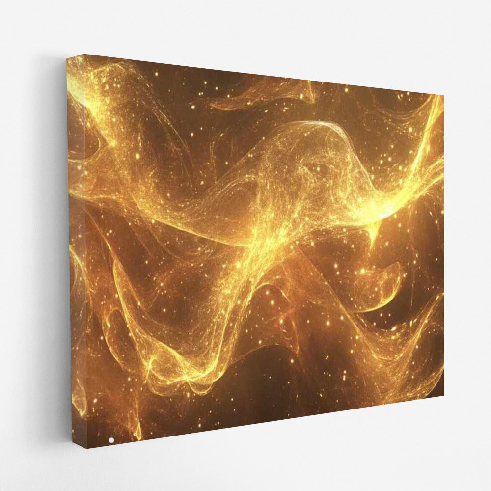 Shimmering Golden Mist: Abstract Iridescent Shimmers