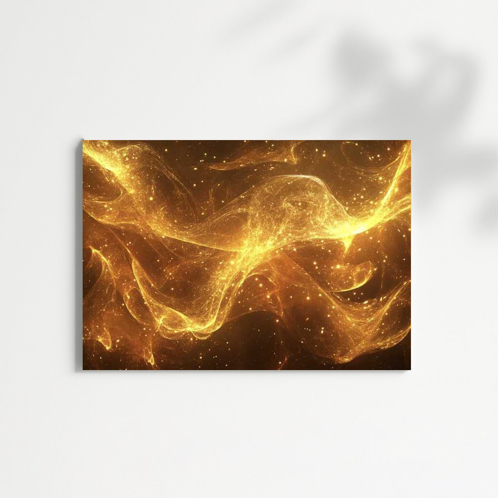 Shimmering Golden Mist: Abstract Iridescent Shimmers