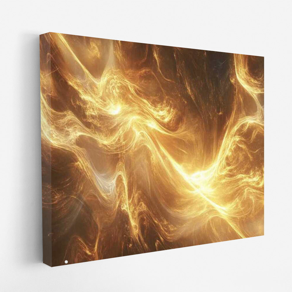 Golden Iris: Abstract Shimmer