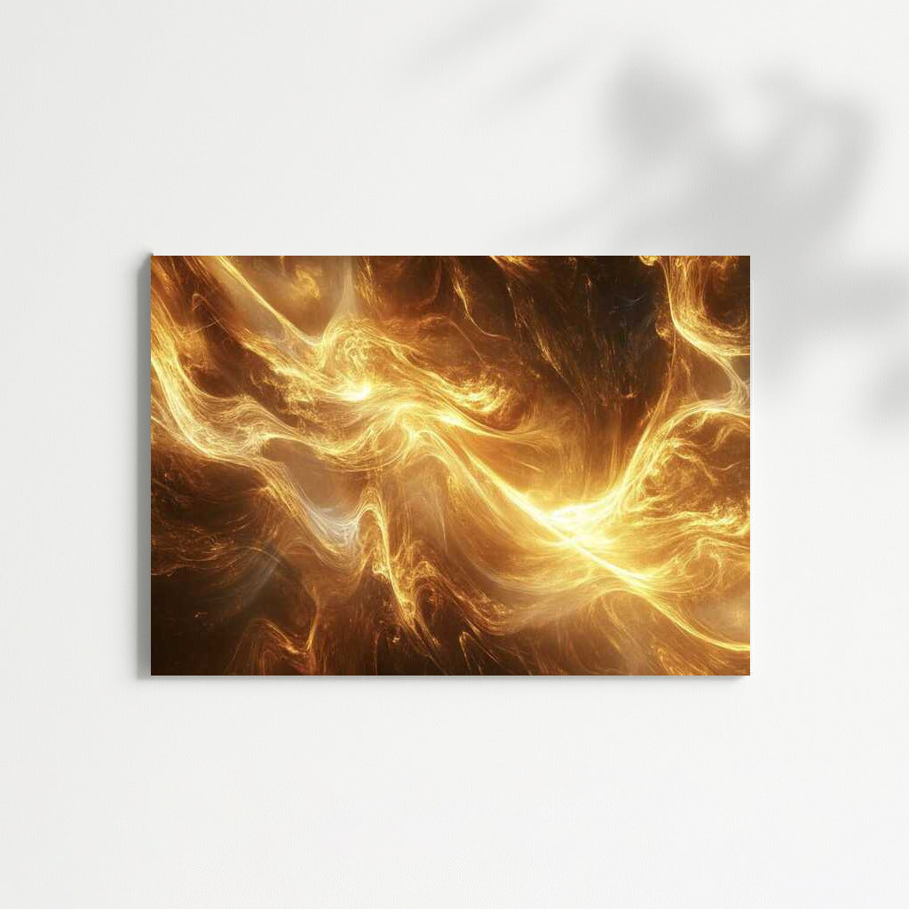Golden Iris: Abstract Shimmer