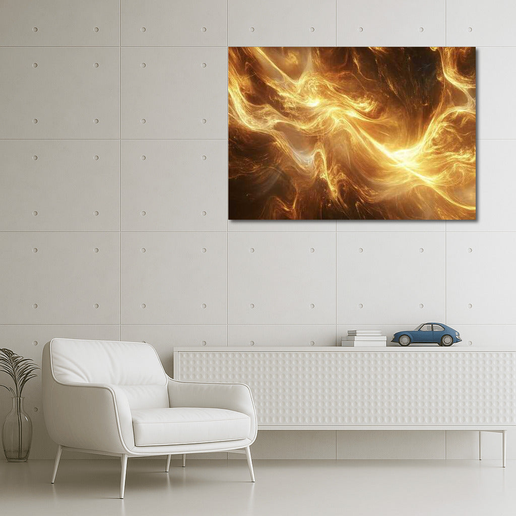 Golden Iris: Abstract Shimmer