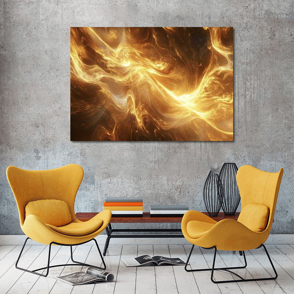 Golden Iris: Abstract Shimmer