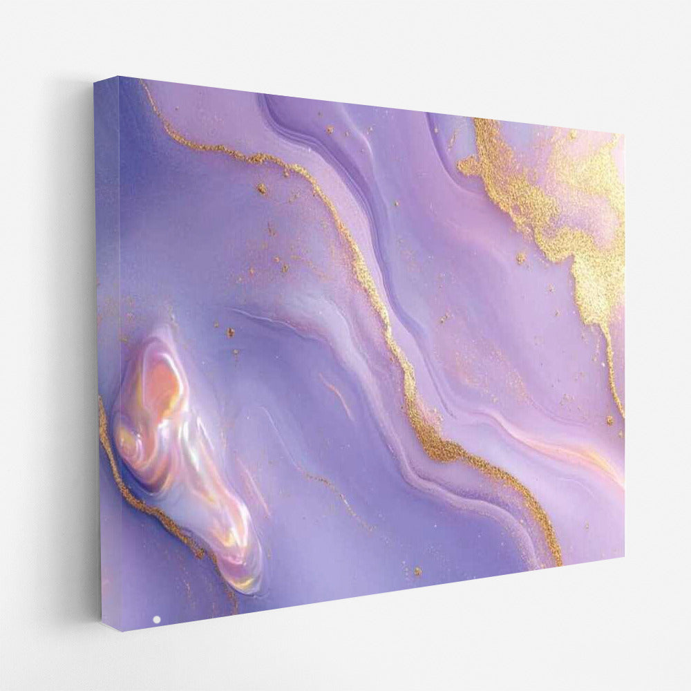Purple Dream Magic: Abstract Enchantment with Gold Accents