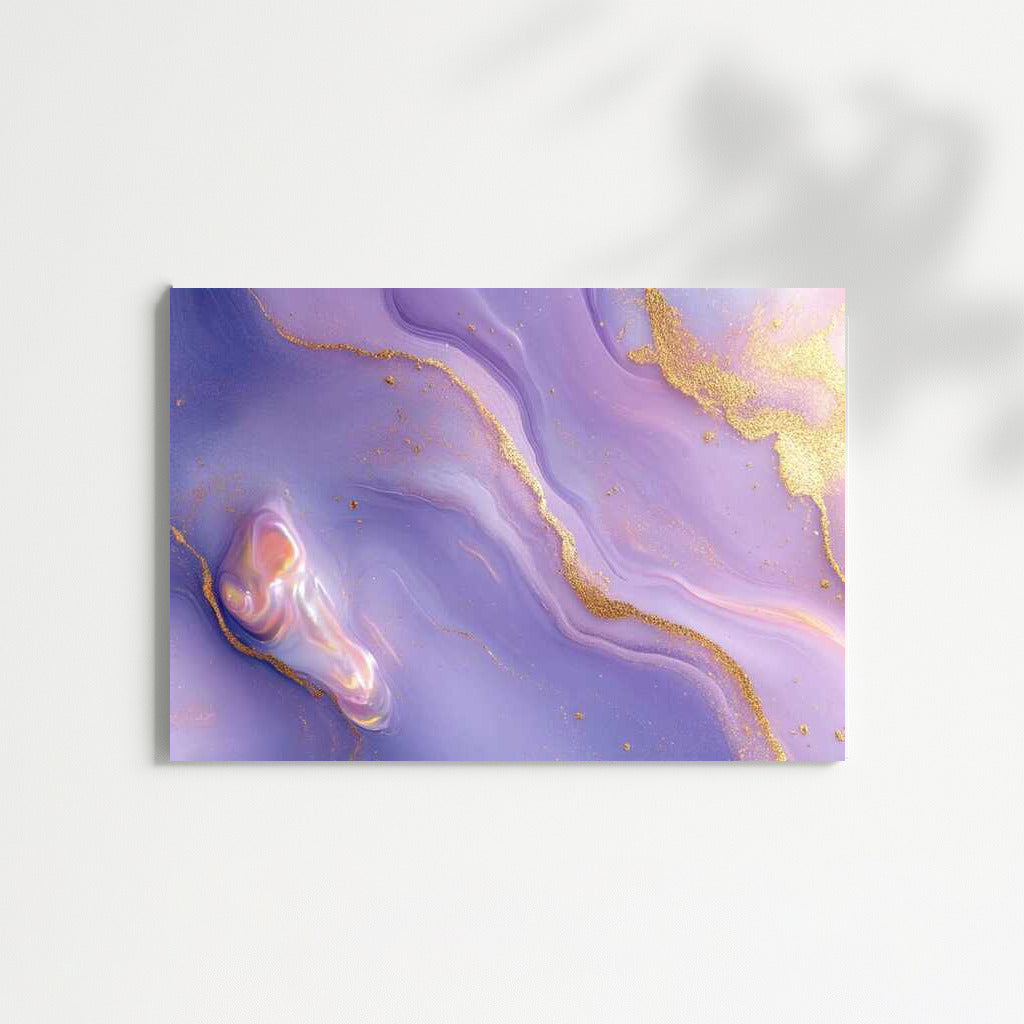 Purple Dream Magic: Abstract Enchantment with Gold Accents