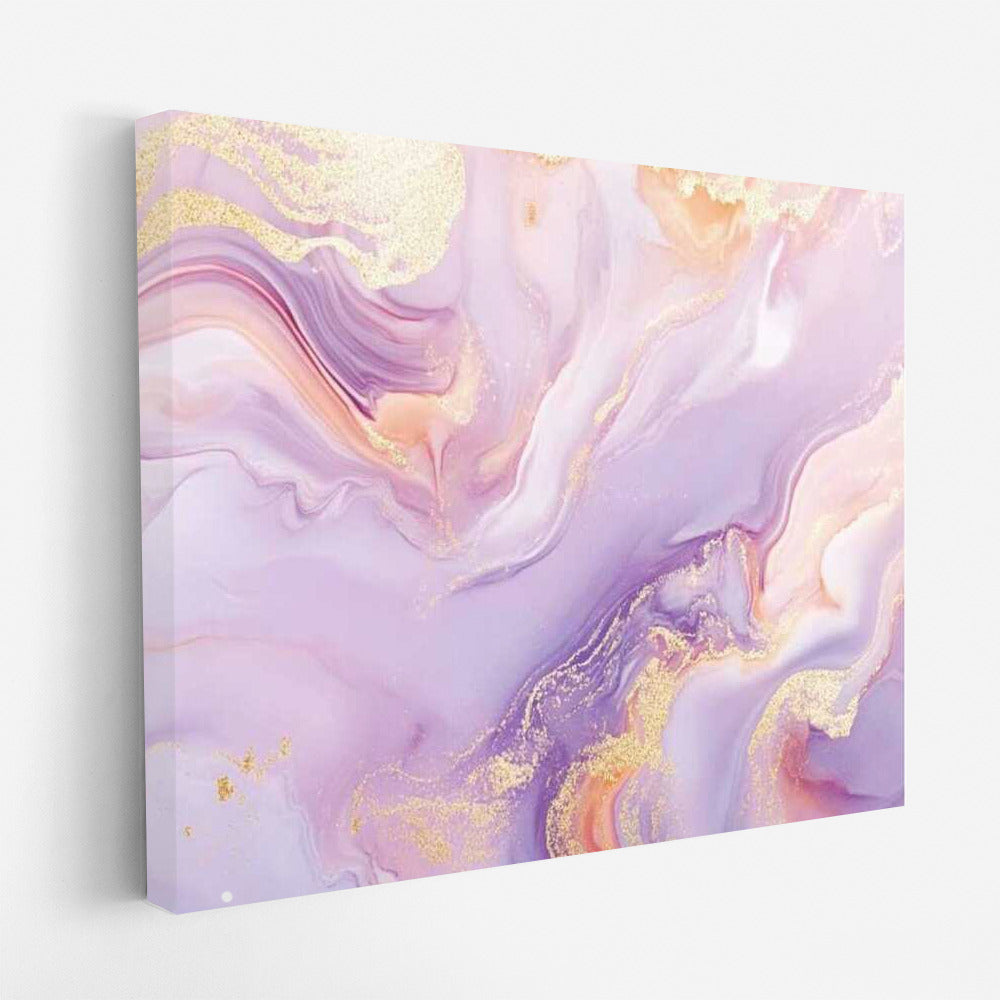 Light Violet: Golden Waves of Abstraction