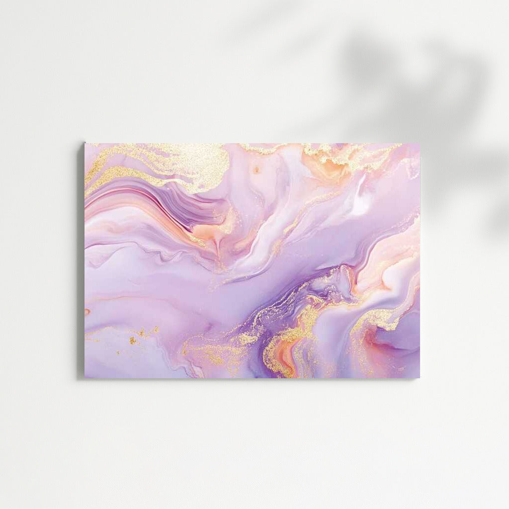 Light Violet: Golden Waves of Abstraction