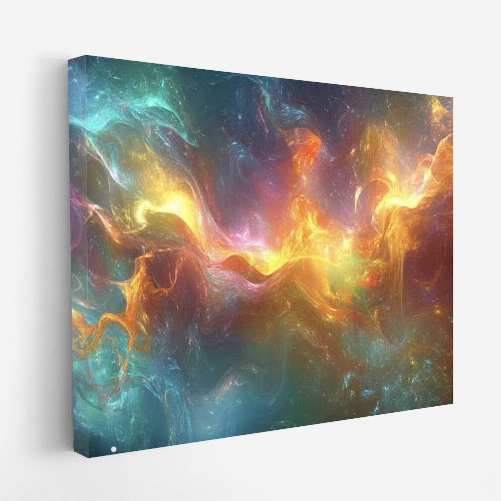 Iridescent Symphony of Light: Abstract Glow for Interiors
