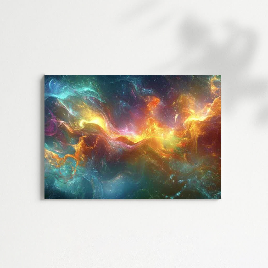 Iridescent Symphony of Light: Abstract Glow for Interiors