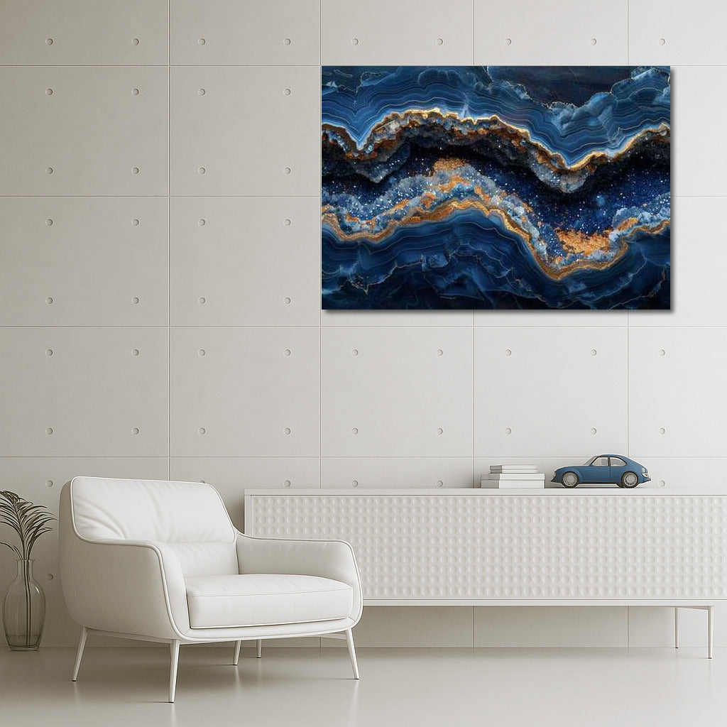 Abstract Depths of Lazurite: Blue Stone Magic