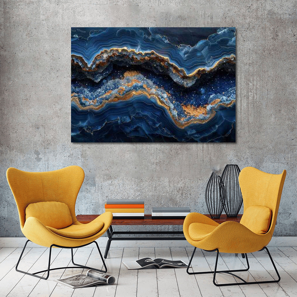 Abstract Depths of Lazurite: Blue Stone Magic