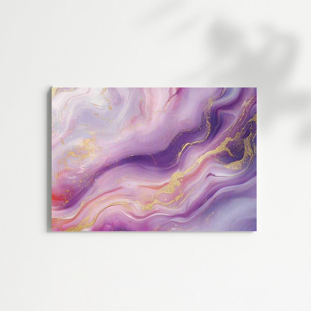 Light Purple Dream with Gold Accents: Abstract Touch