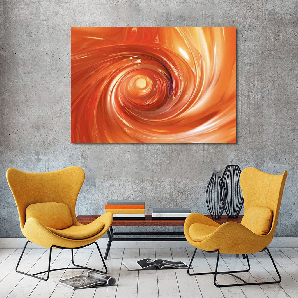 Orange Emotional Whirlwind: Abstract Dance