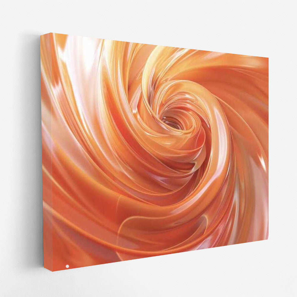Orange Energy Vortex: Abstract Enchantment