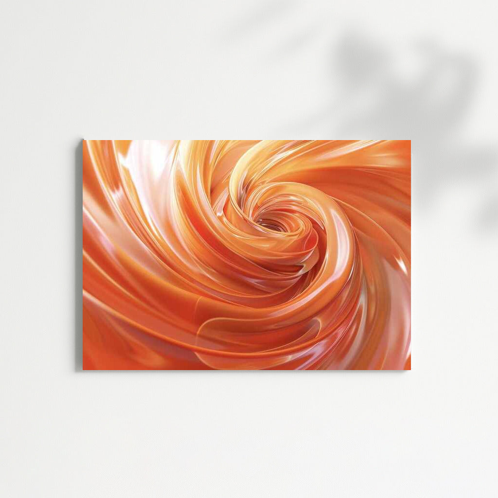Orange Energy Vortex: Abstract Enchantment