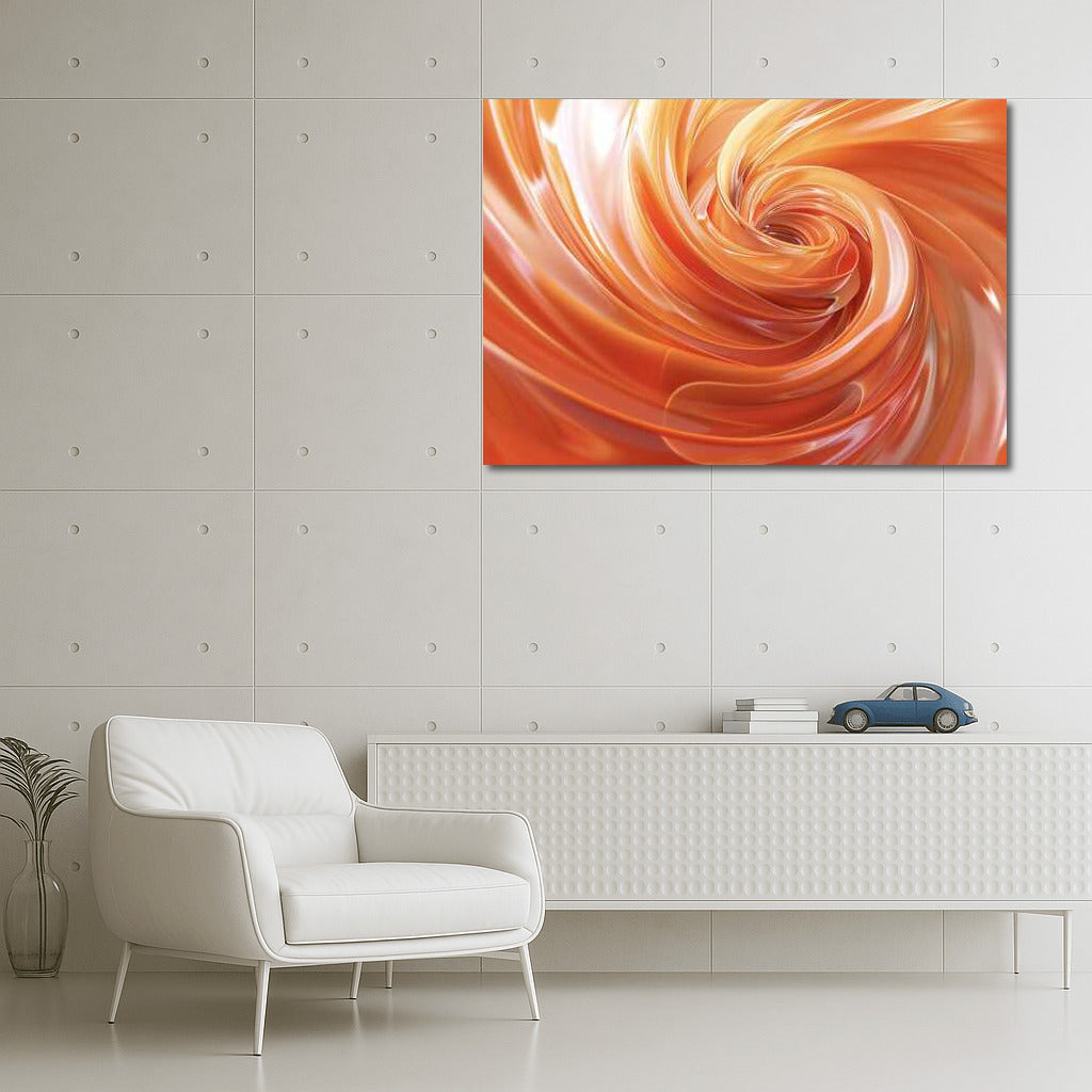 Orange Energy Vortex: Abstract Enchantment