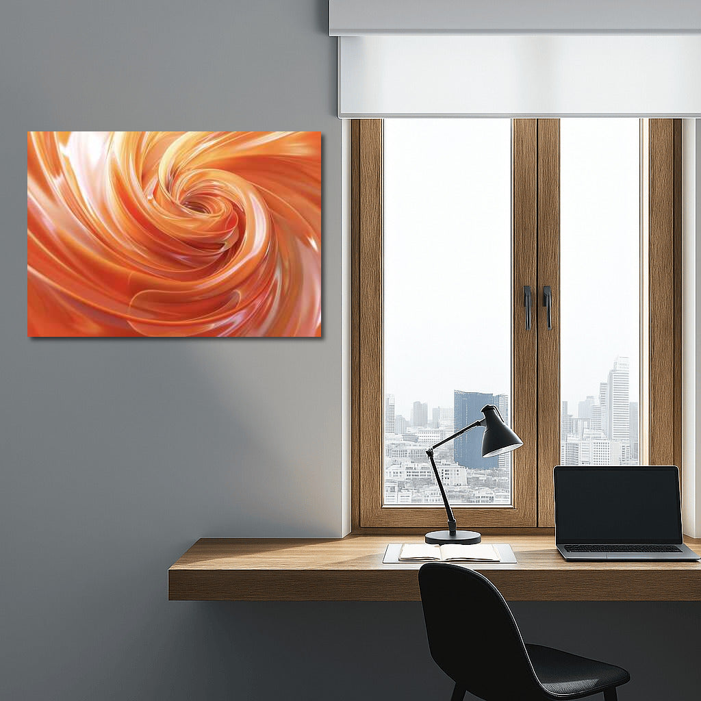 Orange Energy Vortex: Abstract Enchantment