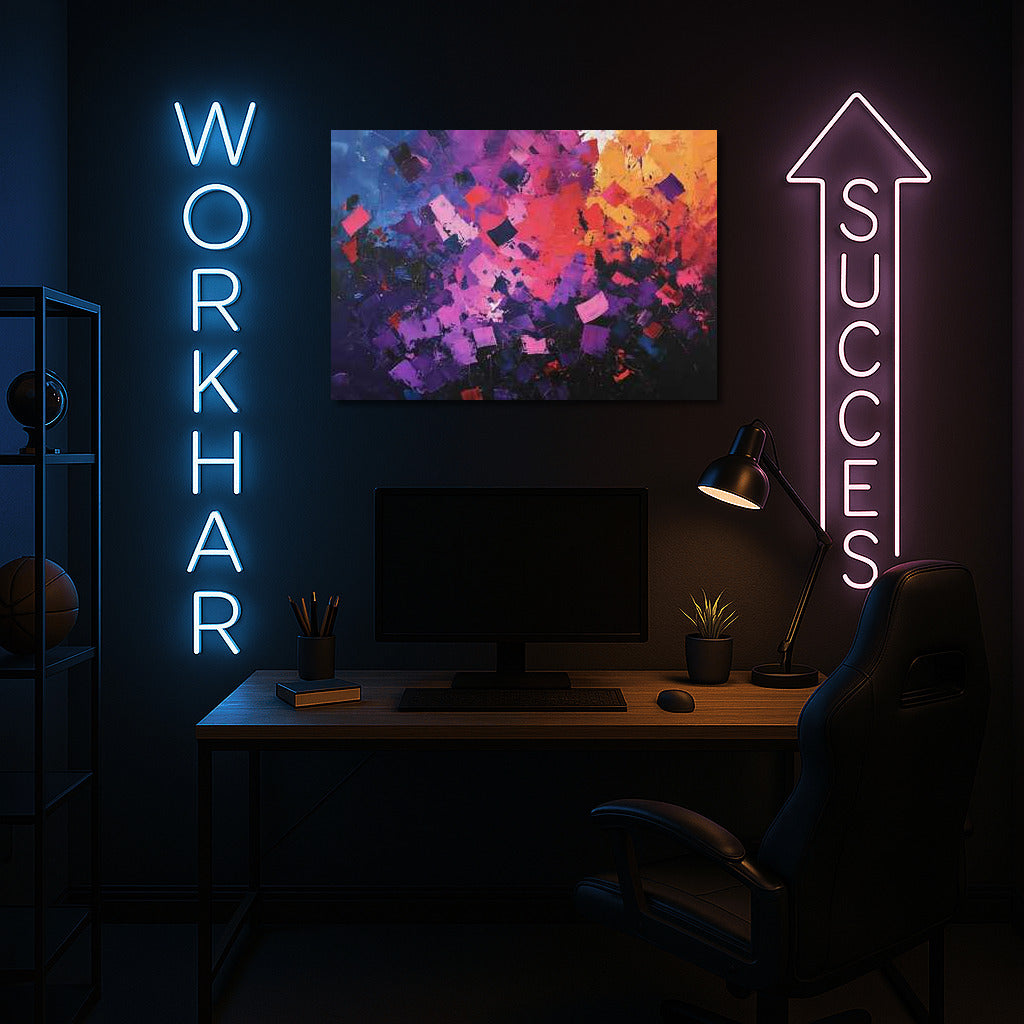Color Symphony: Modern Abstract Explosion for Interiors