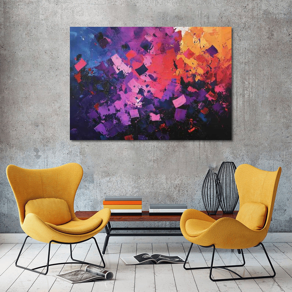 Color Symphony: Modern Abstract Explosion for Interiors