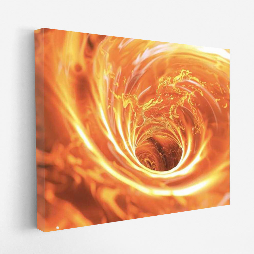 Orange Vortex Abstraction: Energy and Creativity