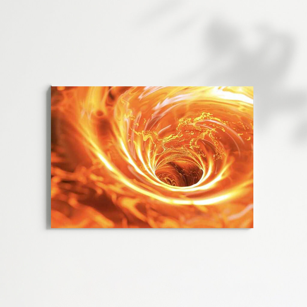 Orange Vortex Abstraction: Energy and Creativity