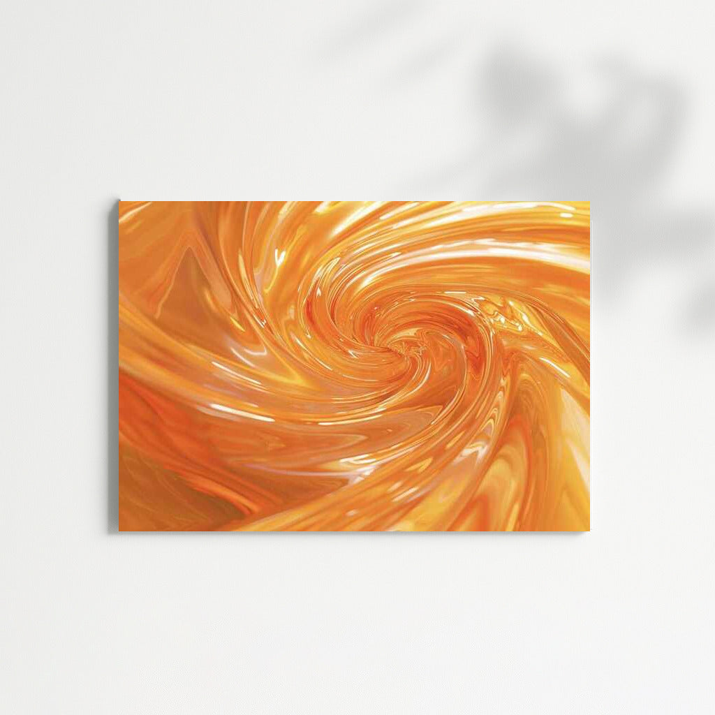 Orange Energy Vortex: Abstract Color Explosion for Interiors