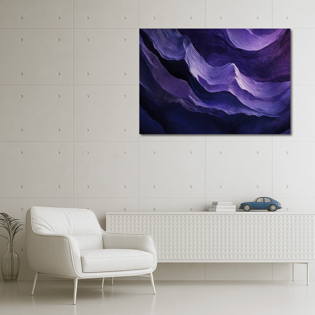 Harmony of the Depths: Abstract Dive into Violet-Blue Tones