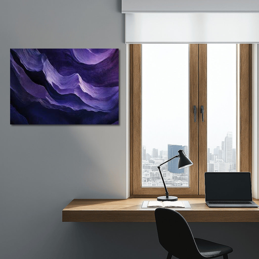 Harmony of the Depths: Abstract Dive into Violet-Blue Tones