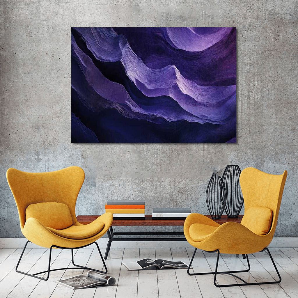 Harmony of the Depths: Abstract Dive into Violet-Blue Tones