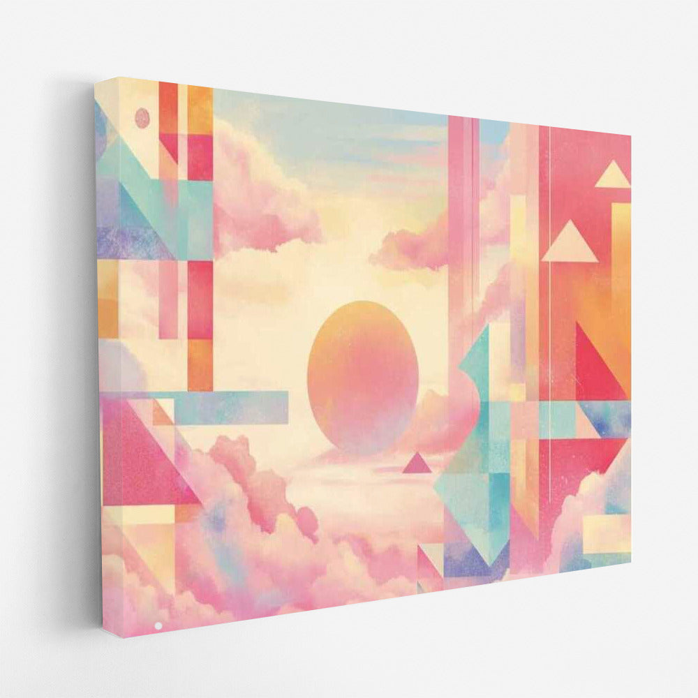 Hypnotic Symphony: Abstract Vaporwave Collage