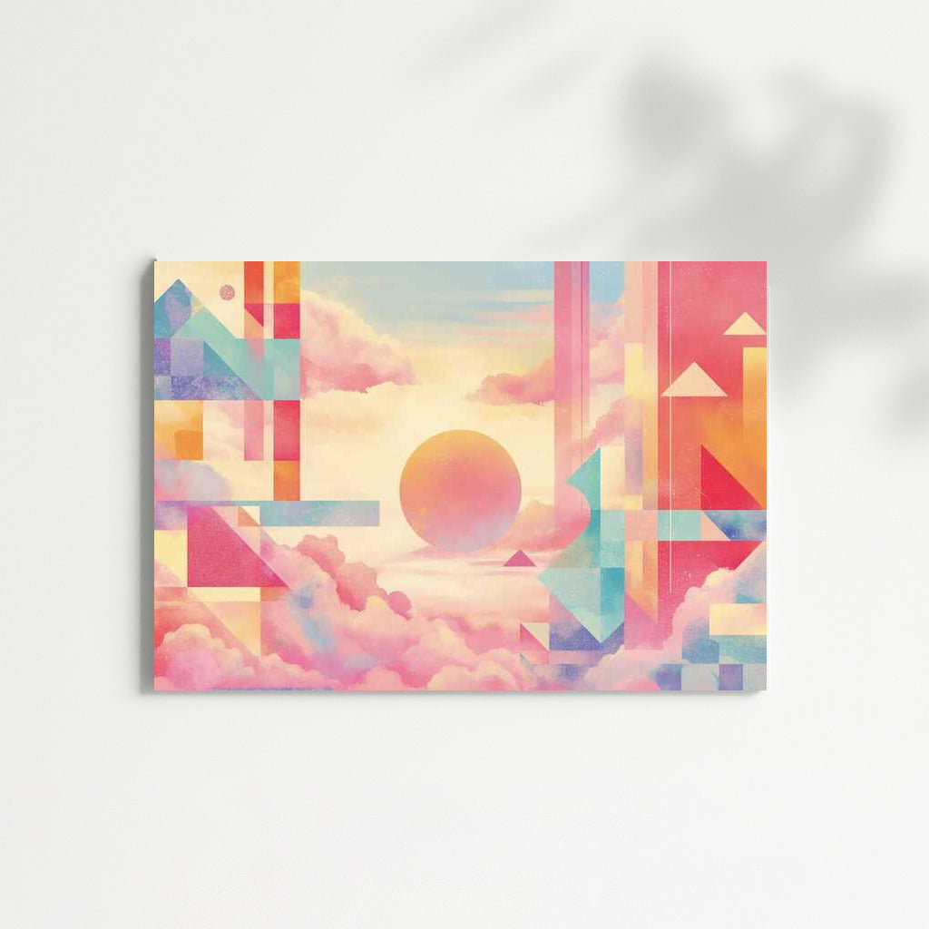 Hypnotic Symphony: Abstract Vaporwave Collage