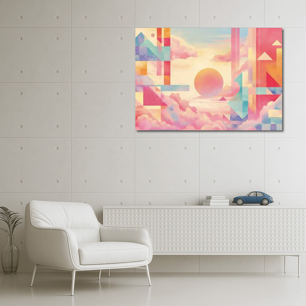 Hypnotic Symphony: Abstract Vaporwave Collage