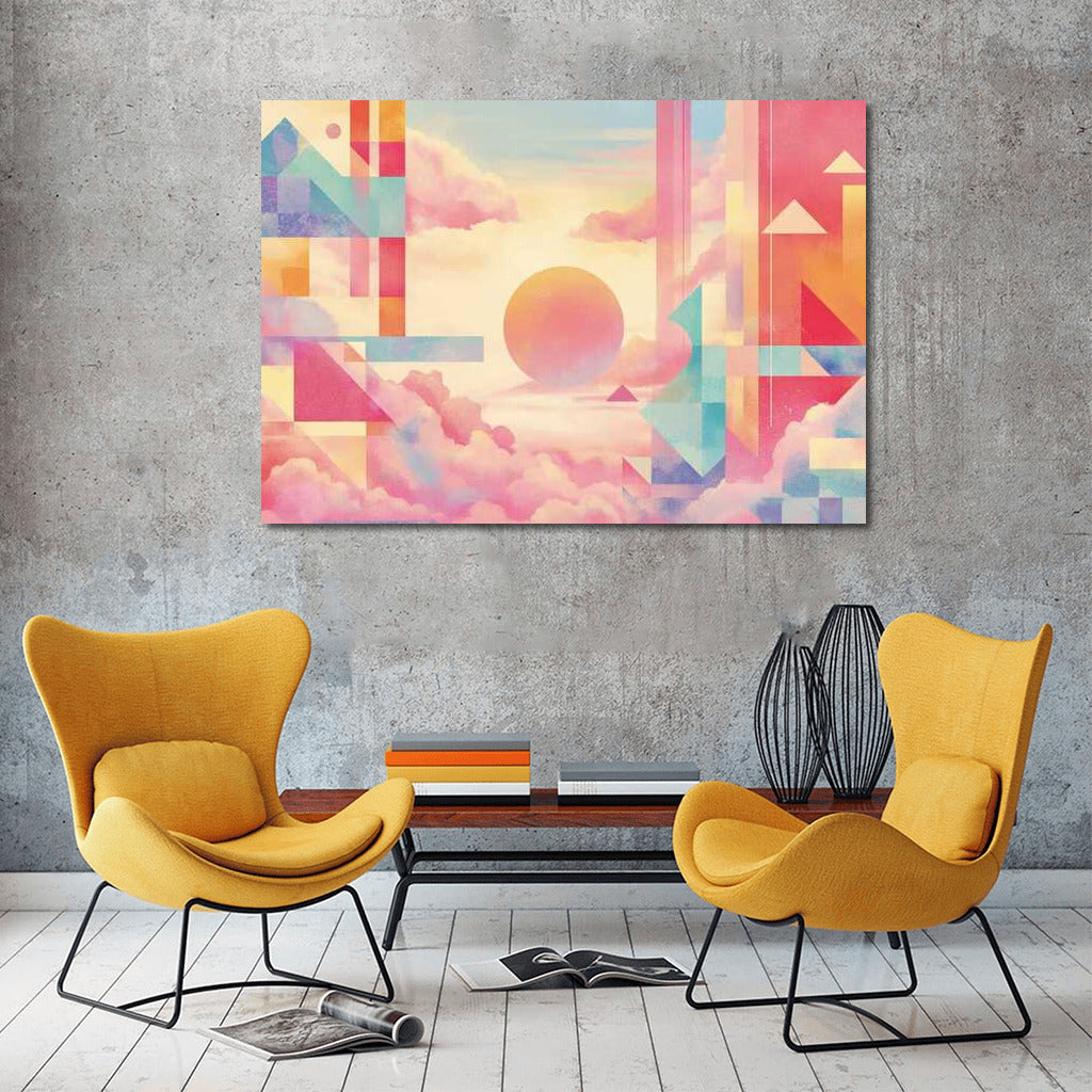 Hypnotic Symphony: Abstract Vaporwave Collage