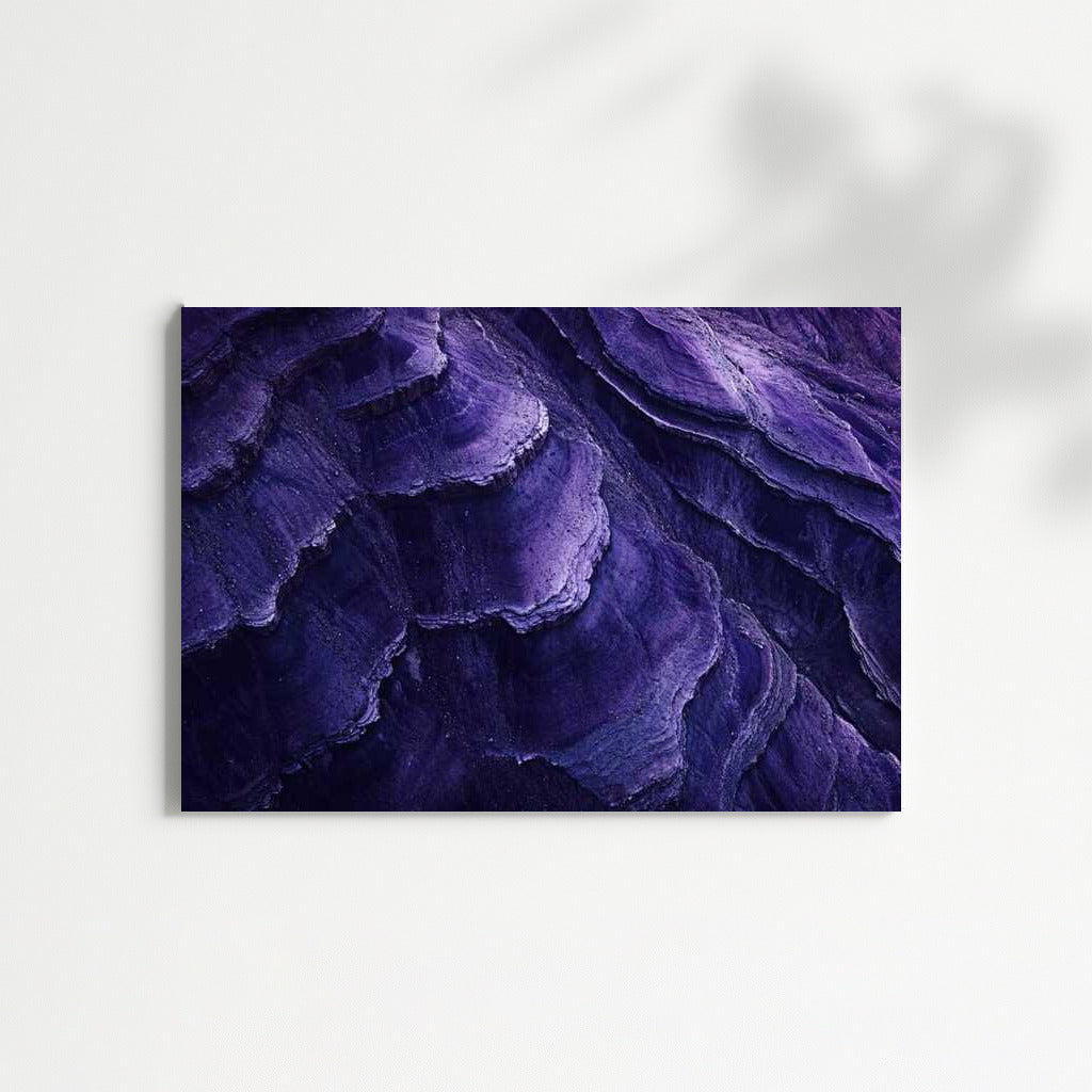 Mystical Waves: Abstraction in Violet-Blue Tones