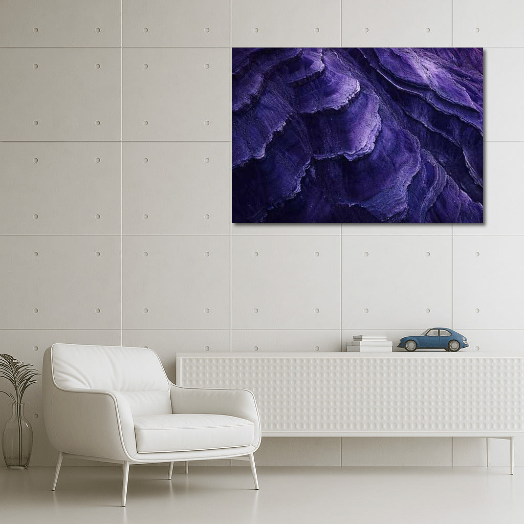 Mystical Waves: Abstraction in Violet-Blue Tones