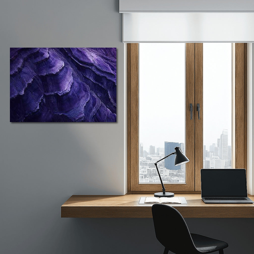 Mystical Waves: Abstraction in Violet-Blue Tones