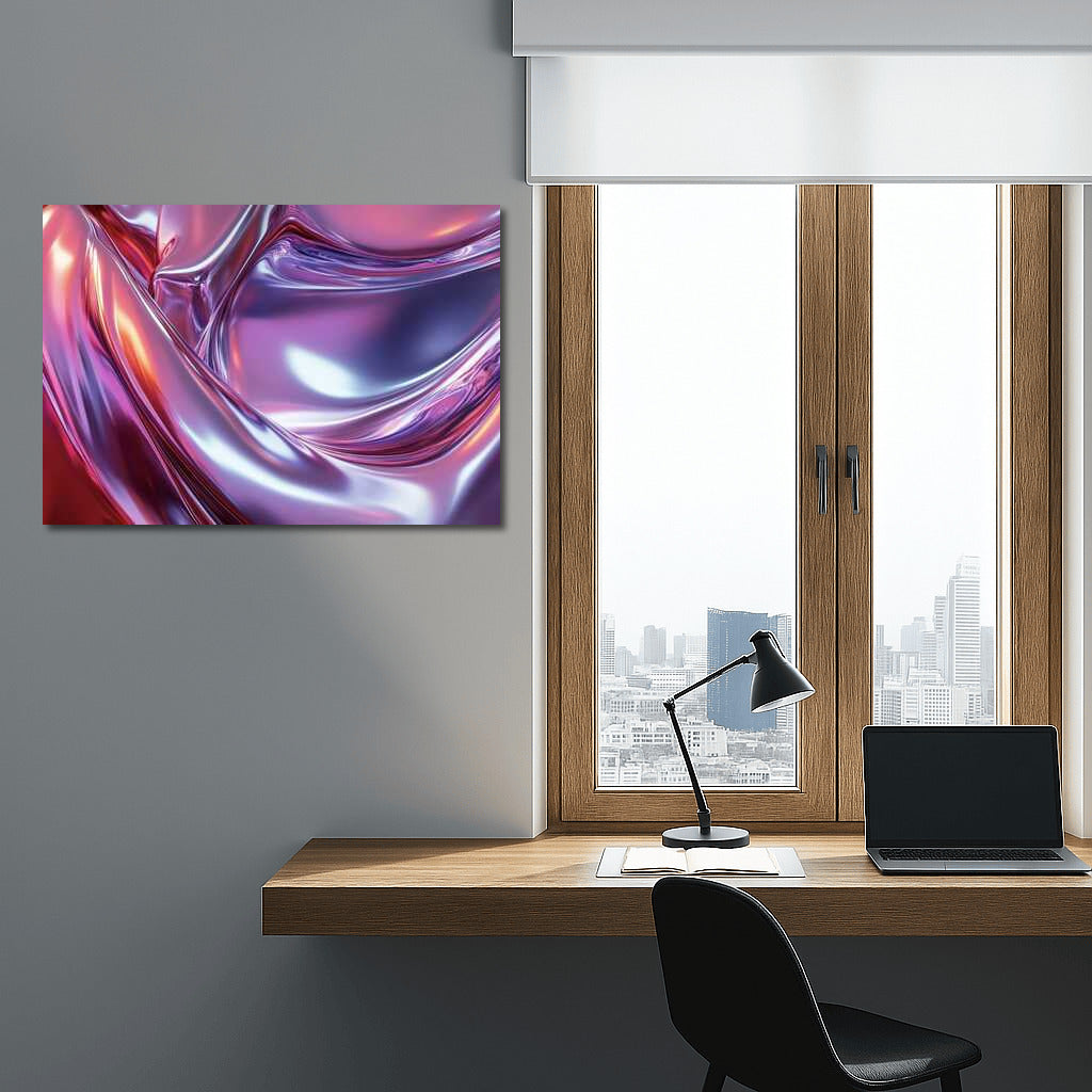 Alchemy of Red: Aluminum Abstract