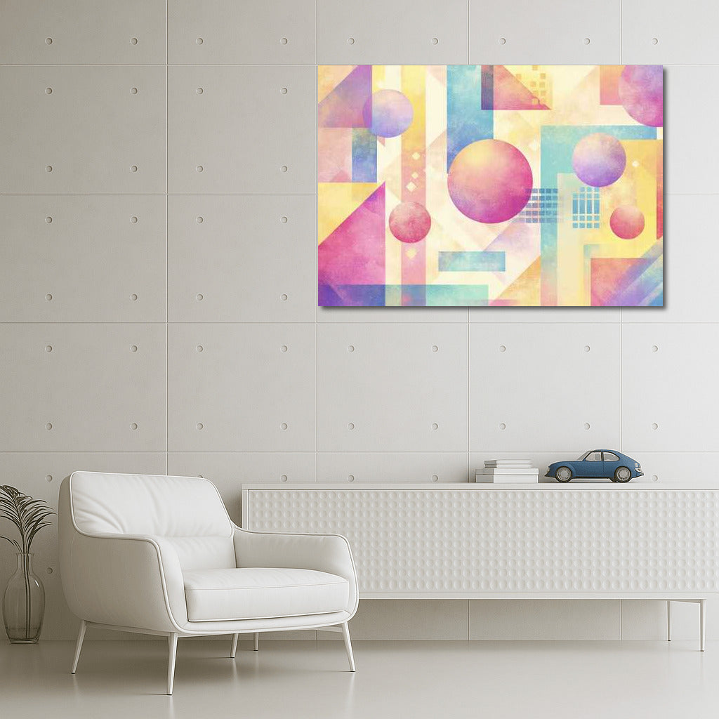 Vaporwave Abstract: Pastel World of Forms