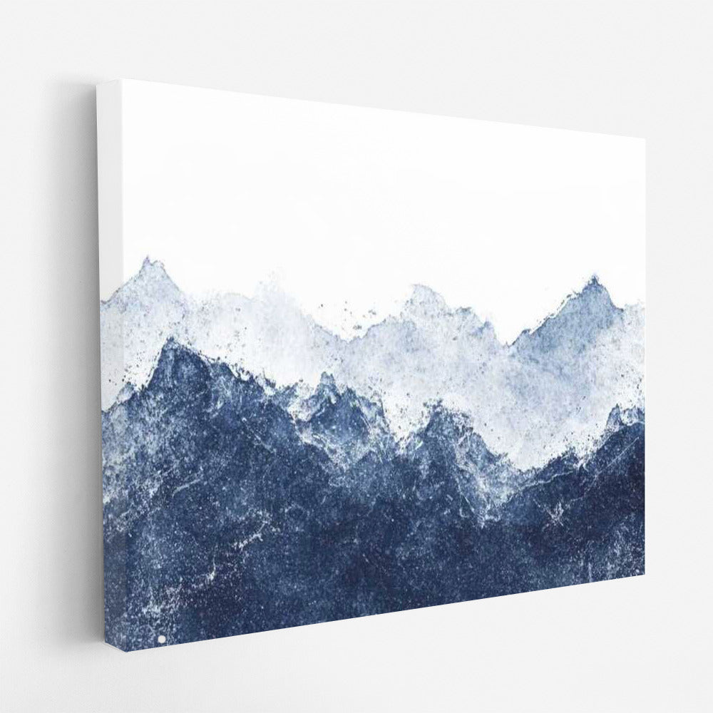 Abstract Mountain Silhouettes: Ultra Grainy Texture
